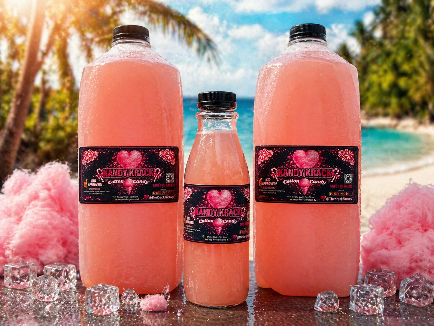(Kandy Krack)Two 64oz Jugs + One 16oz Bottle