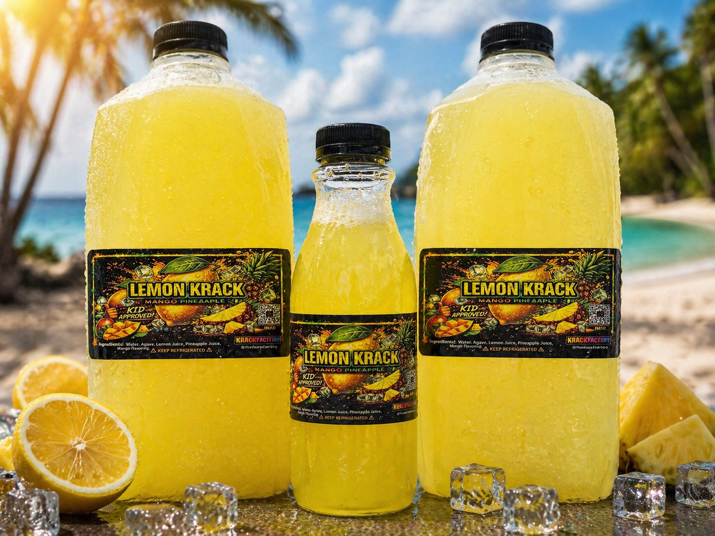 (Lemon Krack) Two 64oz Jugs + One 16oz Bottle
