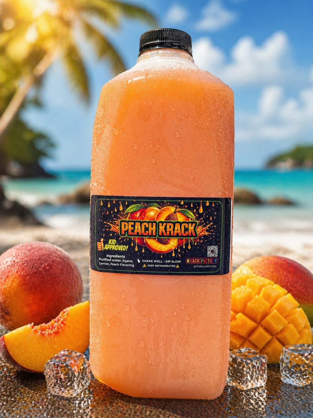 (Peach Krack) Two 64oz Jugs + One 16oz Bottle