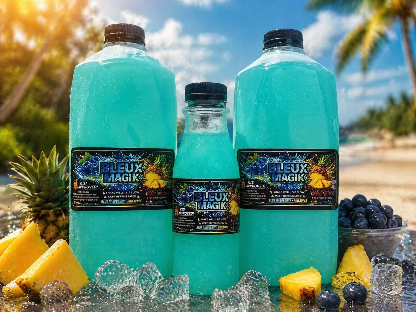 (Bleux Magik) Two 64oz Jugs + One 16oz Bottle